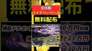 【無料配布】全自動バイナリーツール【たった30分で30万円の実績】