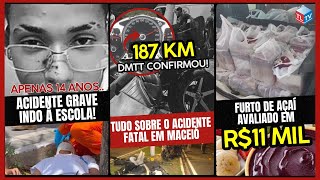 CARRO A 187 KM EM ACIDENTE NO PONTAL | PC INVESTIGA EX-SÓCIO POR FURTO DE AÇAÍ | ACIDENTE DE MOTO