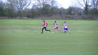 Hayden Eke U17 Men 4x100m 4th Leg 3rd Place Banbury 28th April 2013