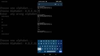 Write a Python program to print alphabet pattern