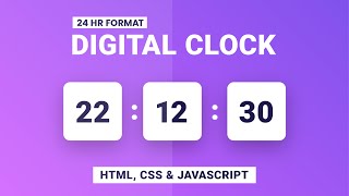 Easy Digital Clock | HTML, CSS & Javascript | Javascript Project