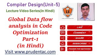 Global data flow analysis in Code Optimization