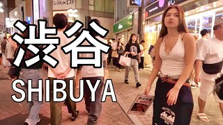 【4K】スクランブル交差点で有名な若者の街、渋谷を夜に散歩 Night walking in SHIBUYA of Tokyo, famous for its scramble crossing