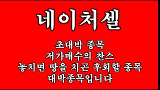 네이처셀 - 초대박 재료~ 아직도 현재 진행중 믿고가는 네이처셀 현재 저가매수의 기회입니다!