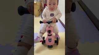 豆花第一個生日禮物！#親子 #女兒 #滑步車 #scoot\u0026ride #週歲