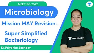 Mission May Revision: Microbiology-Super Simplified Bacteriology | Dr.Priyanka | Let's crack NEET PG