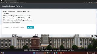 Convocation 2025 How to find Booth Degree Certificate दीक्षांत समारंभ Shivaji University Kolhapur