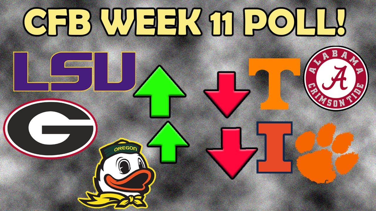 Week 11 CFB TOP 25 RANKINGS! - YouTube