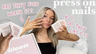 BEST PRESS ON NAILS?? | HONEST REVIEW: GLOWIE BY HER PRESS ON NAILS