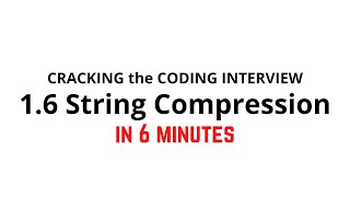 1.6 String Compression | Cracking the Coding Interview Solution