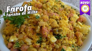 FAROFA DE CALABRESA COM FARINHA DE MILHO! ÚMIDA E FÁCIL #033