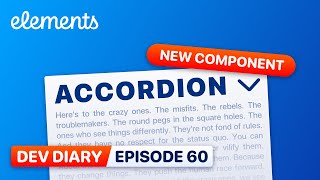 Dev Diary Ep60 - New Accordion Component!