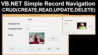 Simple Record Navigation Crud using VB.NET and Sql Server