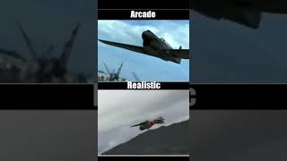 realistic vs arcade in War Thunder be like #Warthunder #shorts