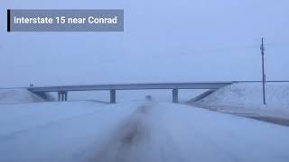 Monday road conditions in North Central Montana