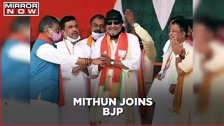 Actor Mithun Chakraborty joins BJP ahead of PM Modi's rally; responds to the outsider jibe of TMC