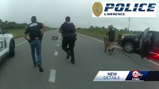 Lawrence police release video of high-speed pursuit last month involving homicide suspect