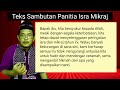 contoh teks kata sambutan ketua panitia peringatan isra mikraj 2025