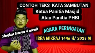 Contoh teks kata sambutan ketua panitia peringatan isra mikraj 2025