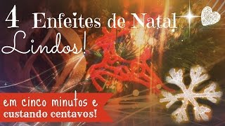 DIY ESPECIAL DE NATAL #3 - Enfeites com cola quente ♥
