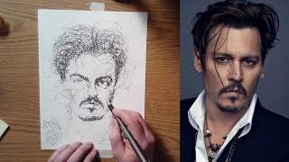 Intro to Drawing: Johnny Deep Ink Pen Scribble Drawing