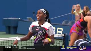 "FIRST WIN IN ASHE" 🗣 Coco Gauff claims her first win in Ashe Stadium at the US Open