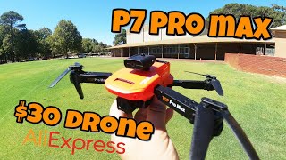 Aliexpress $30 P7 PRO MAX / LYZRC E100  Drone Review