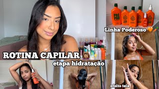 ROTINA CAPILAR COMPLETA USANDO A LINHA PODEROSO DA GOLD SPELL 🧡🥕 #haircare #rotinacapilar