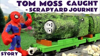 Thomas and Friends Game | Superheroes Spiderman Iron Man Batman and Superman guard Tom Moss