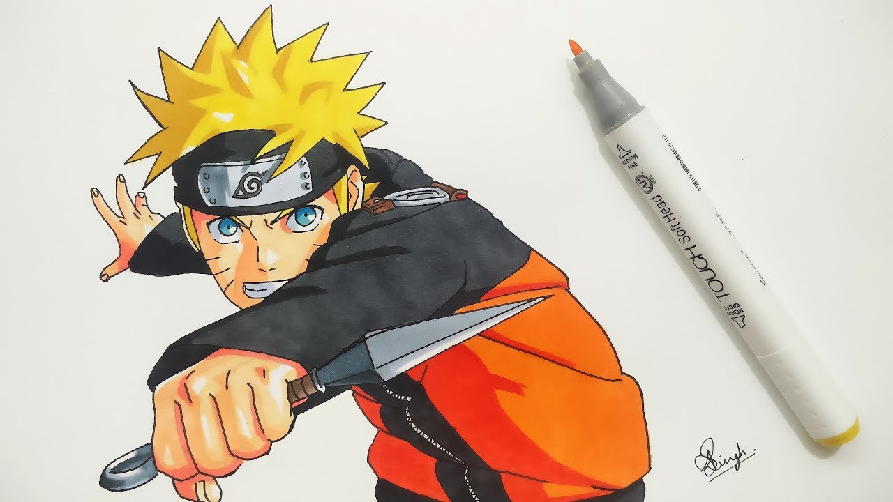 How To Draw Naruto Step By Step Tutorial Youtube