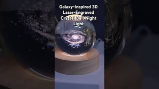 Galaxy-Inspired 3D Laser-Engraved Crystal Ball Night Light Temu Pakistan #galaxylights #temufinds