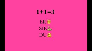 1+1=3 ER🤴da wird jetzt aber nachgeholfen SIE🐍über jeden Zweifel erhaben DU👸mir fällt kein Titel ein😅