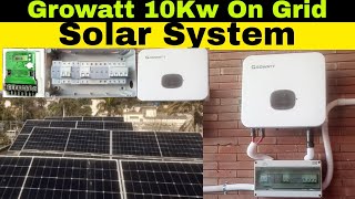 Growatt 10Kw On Grid | Solar System Complete Installation | Nat Meter System | Urdu \u0026 Hindi