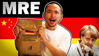 Chinese Man Eats German Military Food (MRE)
