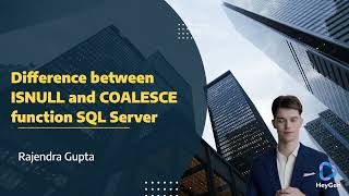 Difference between ISNULL and COALESCE function SQL Server