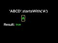 Best visual explanation of startsWith method | Javascript string methods