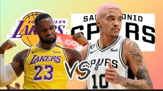 Los Angeles LAKERS vs San Antonio SPURS Today Livescore Play-by-Play NBA LIVE