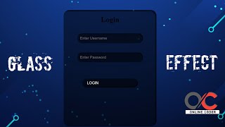 Login Form With Glass Effect Using HTML And CSS ONLY
