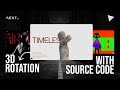 How to create 3d scroll animation in Next.js (Free Source Code)