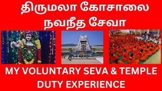 MY TIRUMALA NAVANEETHA SEVA EXPERIENCE AT GOSHALA | SRIVARI SANNIDHI SEVA EXPERIENCE