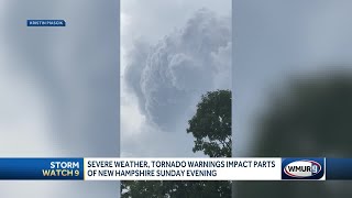 Severe weather, tornado warnings impact parts of NH Sunday night