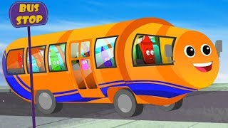 rodas no ônibus | ônibus para crianças | canção infantil | Wheels On The Bus