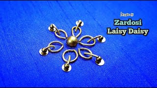 Aari Work Tutorial 63 | Zardosi Laisy Daisy Stitch