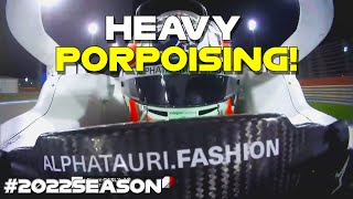 2022 Pre-Season Test - DAY 1 / SESSION 2 -- Pierre Gasly's Heavy Porpoising Experience