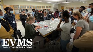 High School Students at EVMS Health Sciences Academy - Day 1, Suturing