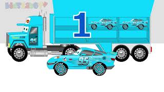 Learning color number special disney pixar cars lightning mcqueen mack truck for kids car toys