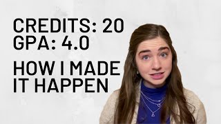 HOW I GOT A 4.0 GPA WHILE IN 20 CREDITS | Learn the tips I used to get my highest ever college GPA.