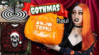 OVER $200 GOTHMAS TEMU HAUL 💀🌲