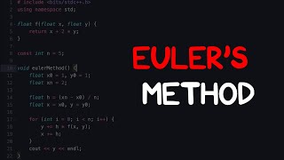 5.1.1 Euler’s Method Implementation | Coding Tutorial | Numerical Methods