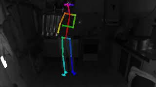 IR image based skeleton extraction with attached objecet